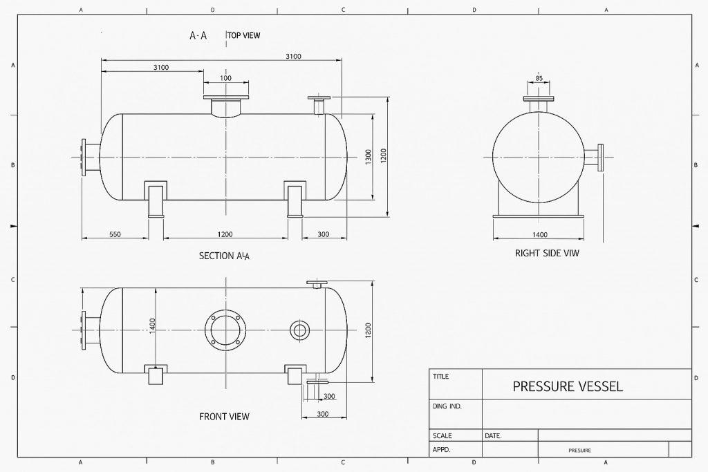Pengesahan gambar bejana tekan adalah proses persetujuan desain teknis bejana tekan oleh instansi yang berwenang untuk memastikan kesesuaian dengan standar keselamatan dan peraturan yang berlaku.