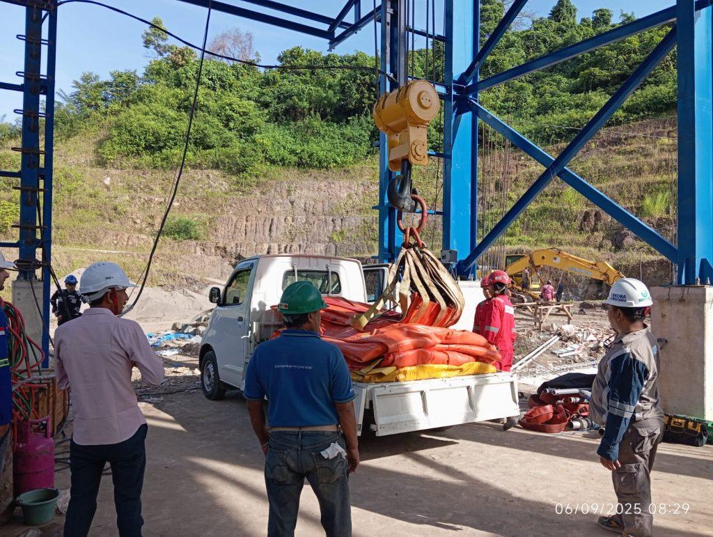 Water Bag untuk Load Test adalah metode pengujian non-permanen yang memanfaatkan air sebagai beban untuk menilai kinerja alat angkat.