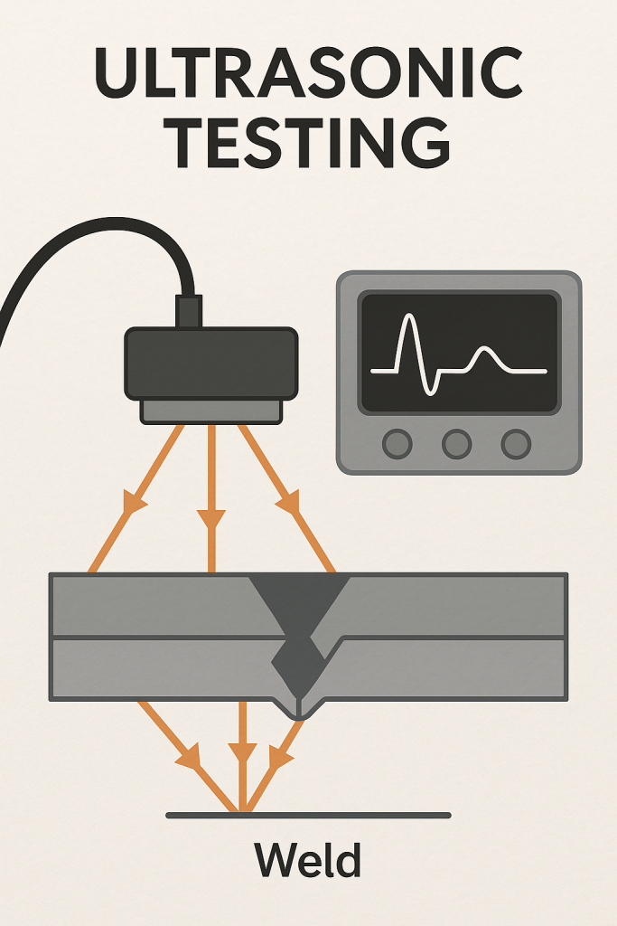 NDT Ultrasonic Testing adalah 2 Ultrasonic testing adalah teknik inspeksi yang memungkinkan evaluasi struktur internal tanpa merusak benda uji.