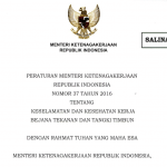 Dasar Hukum Pengesahan Gambar Bejana Tekan dan Tangki Timbun adalah permenaker Nomor 37 Tahun 2016