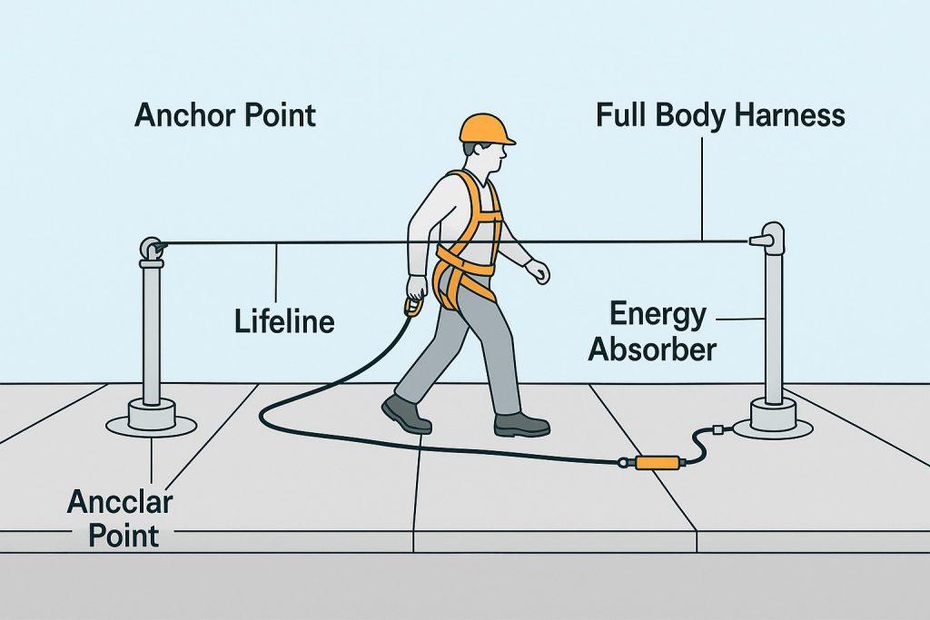 Pemasangan Lifeline 5 JSA pemasangan lifeline adalah dokumen penting yang digunakan untuk mengidentifikasi potensi bahaya dan mengatur langkah pencegahan saat melakukan pekerjaan pemasangan lifeline.