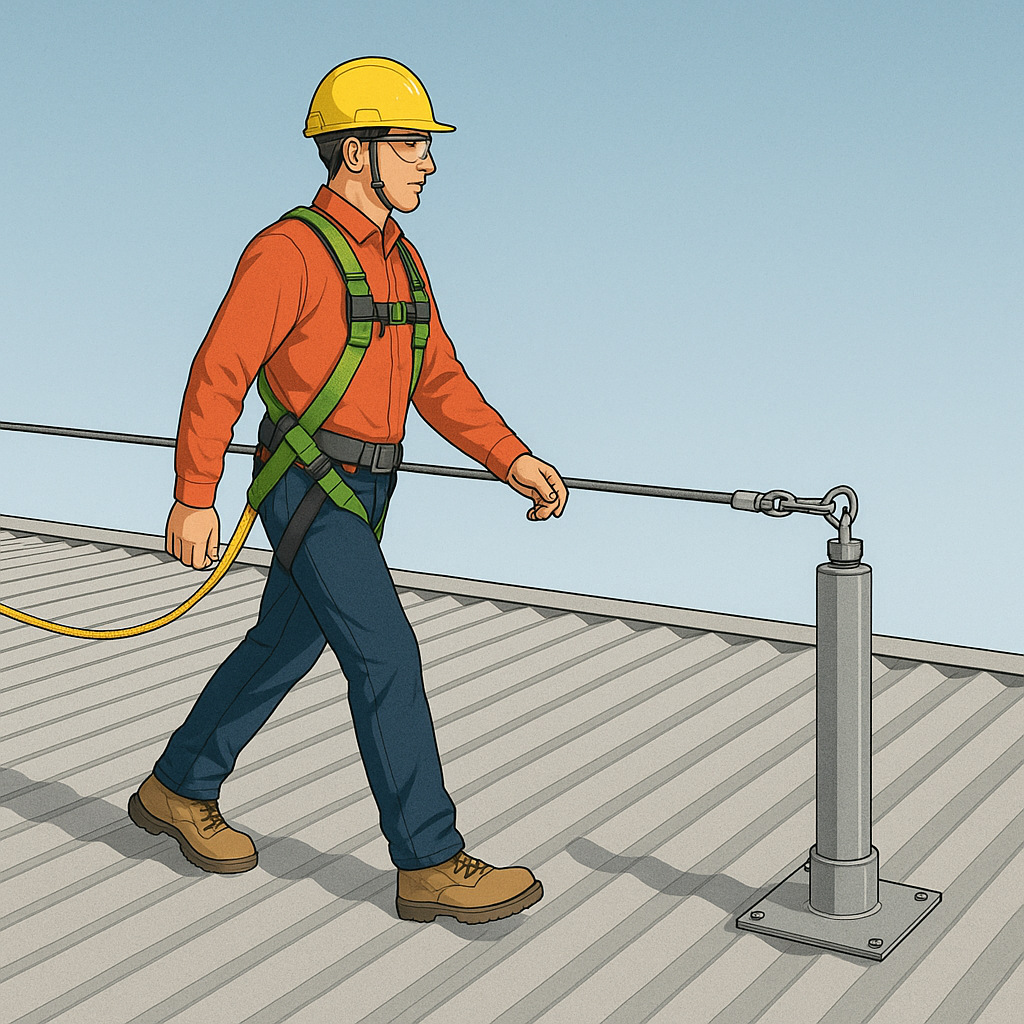 Pemasangan lifeline adalah bagian dari upaya perlindungan pekerja yang bekerja di area berisiko tinggi terhadap jatuh, dengan cara memasang sistem pengaman horizontal atau vertikal di titik-titik strategis. Instalasi ini harus dilakukan oleh tenaga profesional agar sistem lifeline dapat berfungsi optimal dalam menahan beban saat terjadi insiden jatuh.